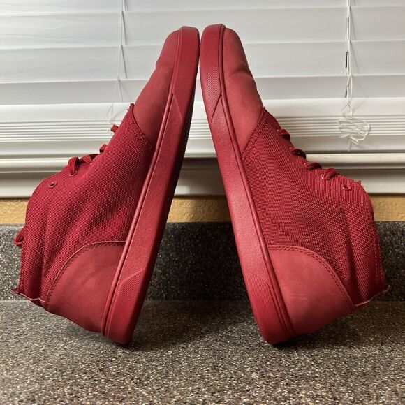 Timberland Red Leather/Fabric Ankle Sneaker Boots Mens 13 Lace Up Comfort Casual main image 6